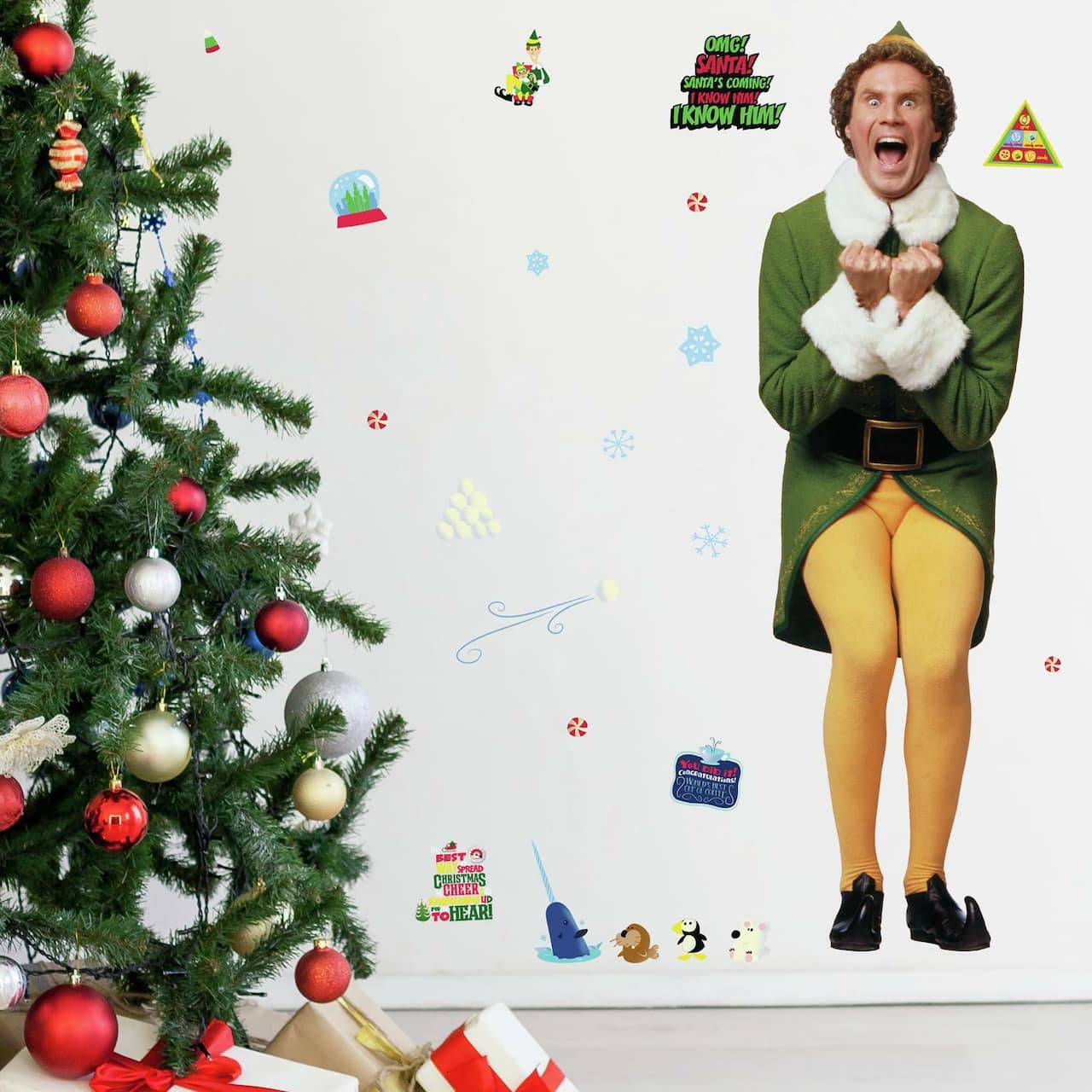 RoomMates Buddy The Elf Peel & Stick Giant Wall Decals
